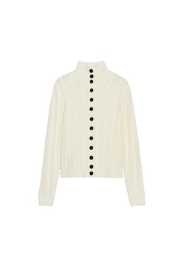 CABLE-KNIT CARDIGAN