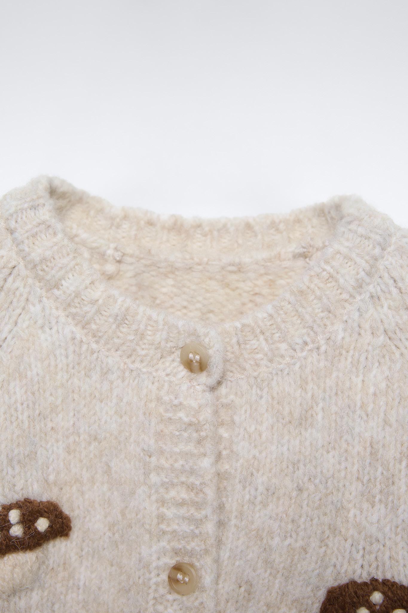 Zara hotsell mushroom knit sweater