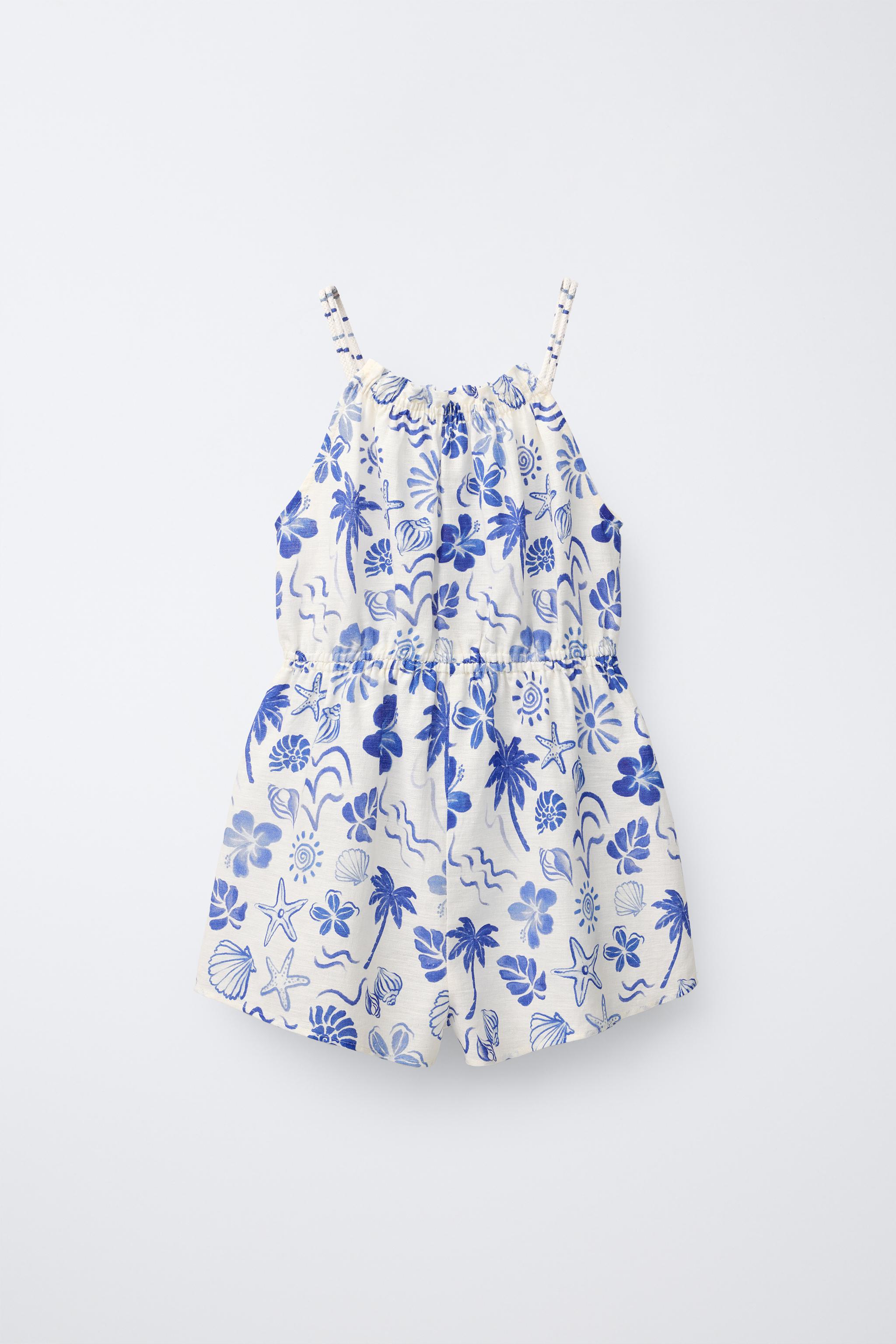 SHORT SEASHELL PRINT JUMPSUIT