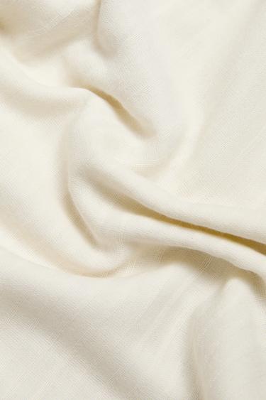 COUVERTURE BÉBÉ GAZE DENTELLE - Écru de Zara - Image 2