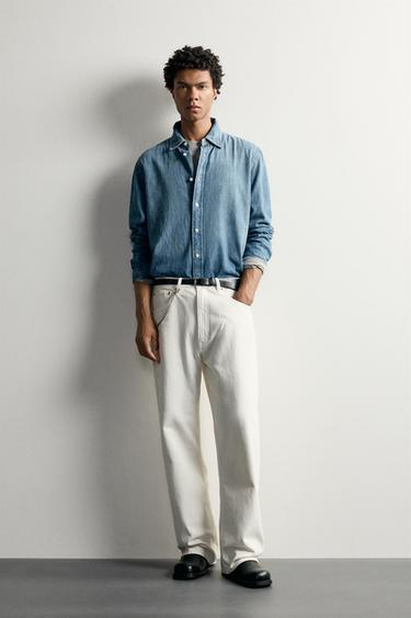LOOSE FIT JEANS - Oyster-white by Zara - Image 0