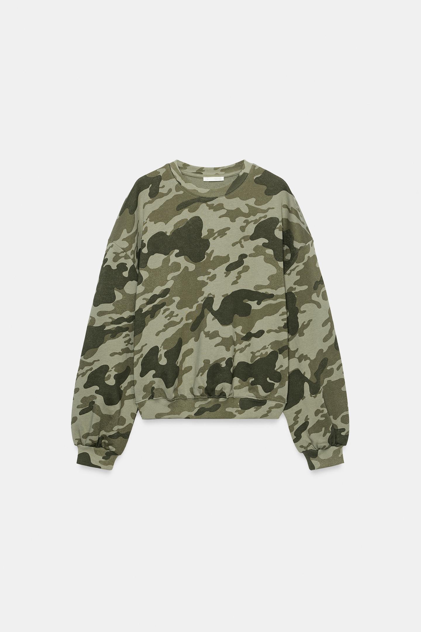 Женская толстовка Zara Printed, цвет: Зелёный — фото 5