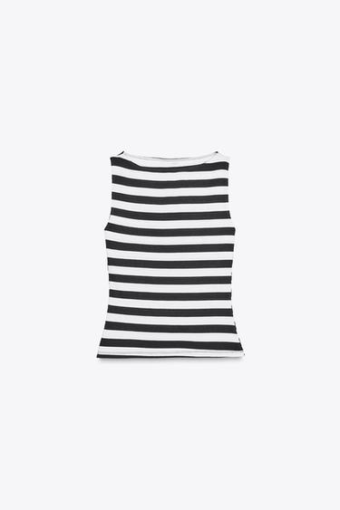 RIBBED TOP - striped by Zara