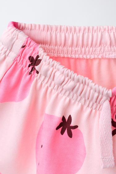 STRAWBERRY PRINT T-SHIRT AND BERMUDA SHORTS SET - Faded pink by Zara - Image 3
