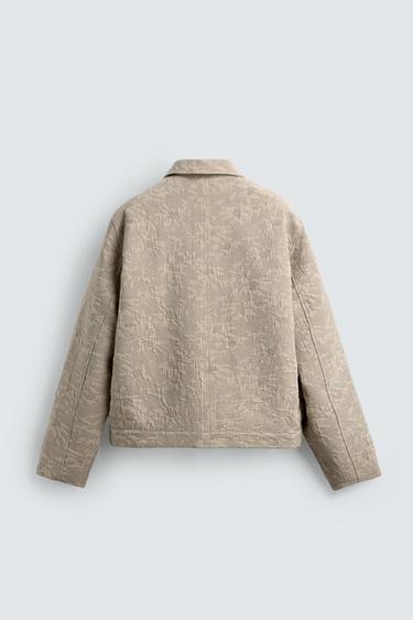 JACQUARD FLORAL JACKET - Pearl grey by Zara - Image 8
