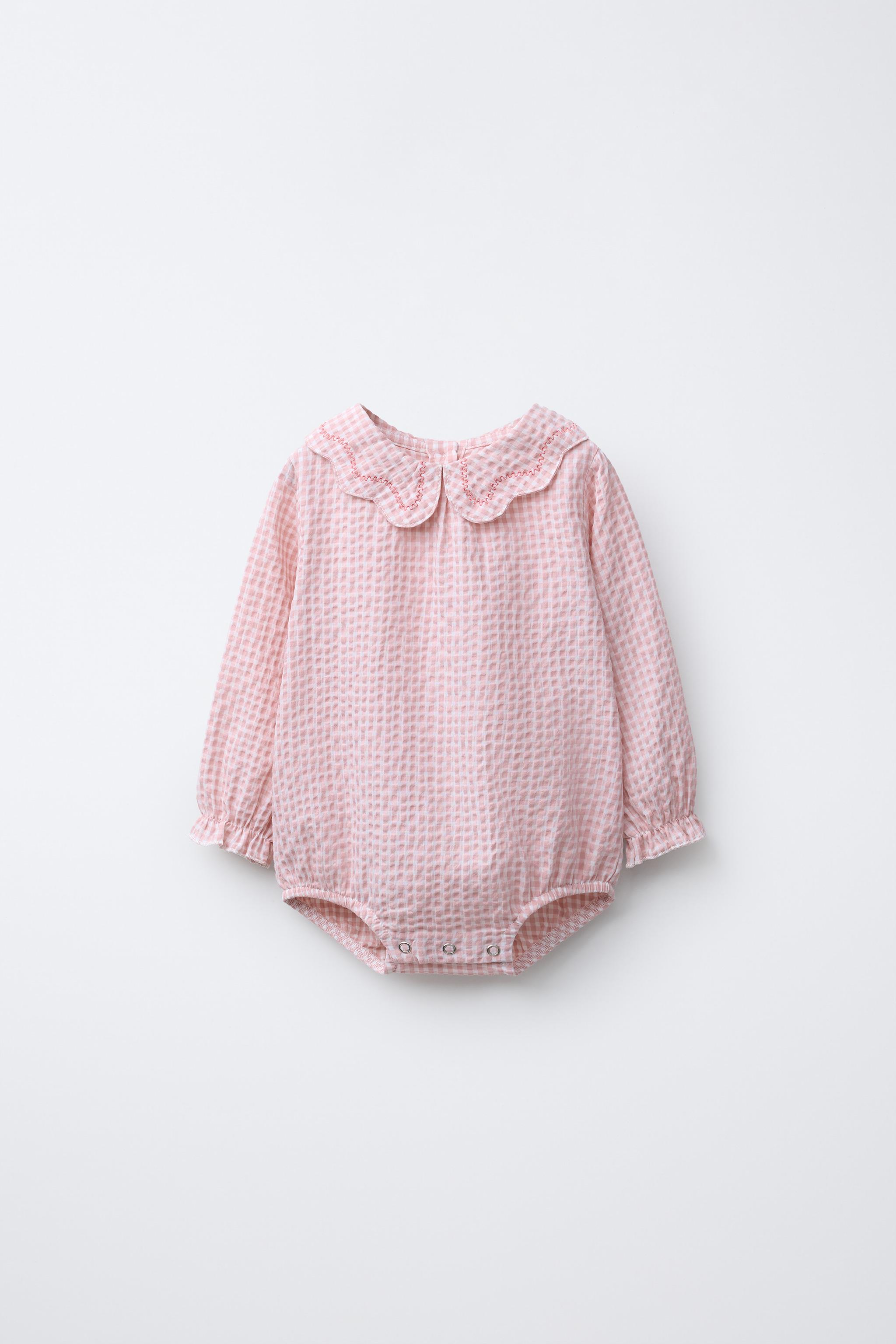 BODY TEXTURÉ À CARREAUX VICHY BRODÉS