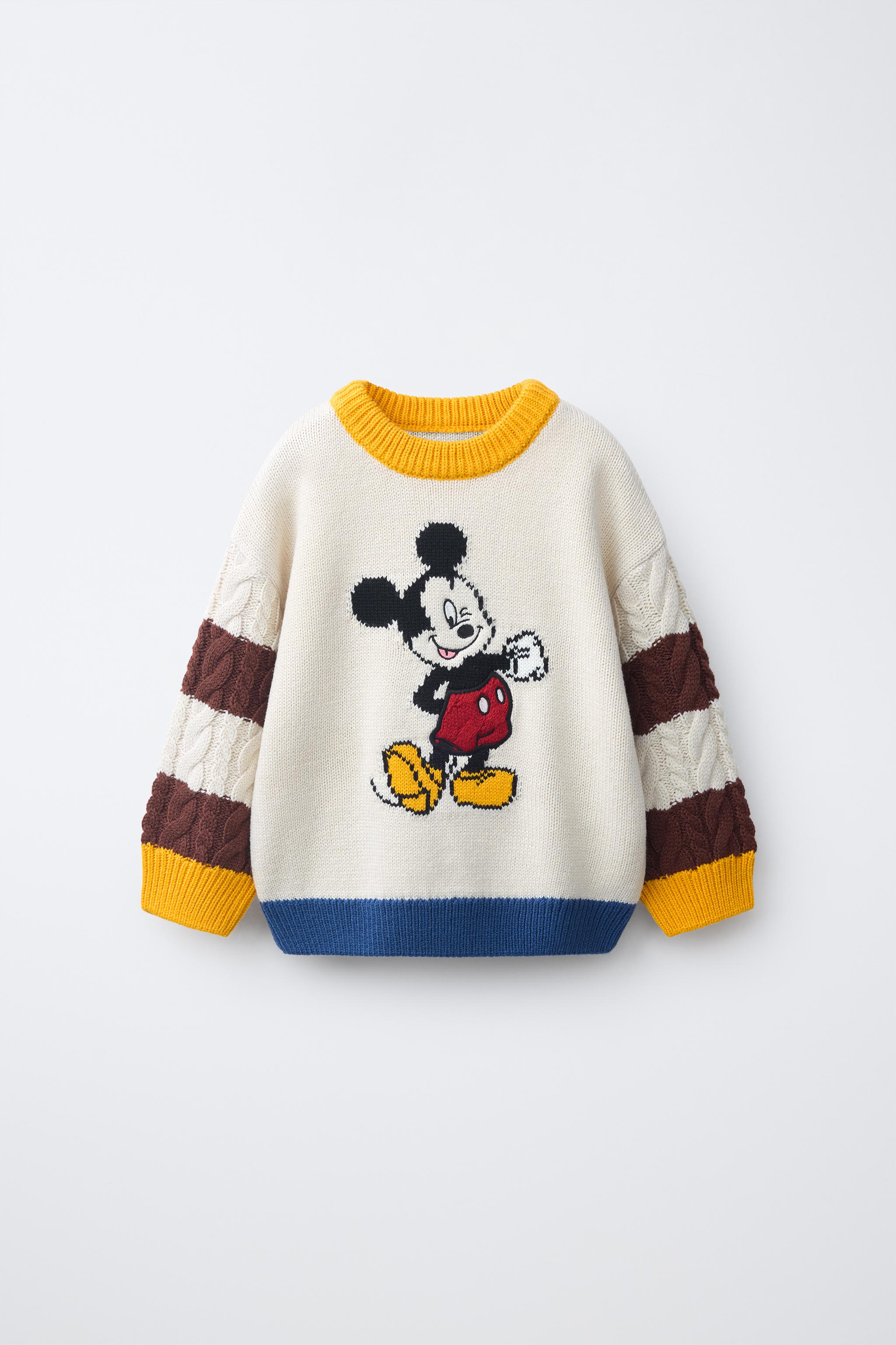 MICKEY MOUSE © DISNEY KNIT JUMPER — Ecru / Brown