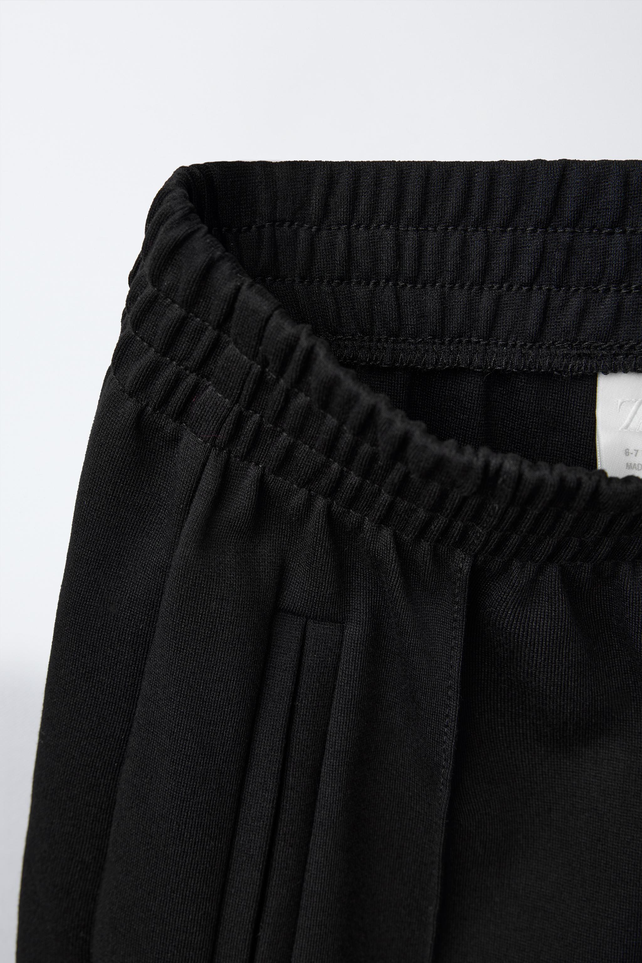 WIDE LEG SEAM DETAIL PANTS - Black | ZARA United States