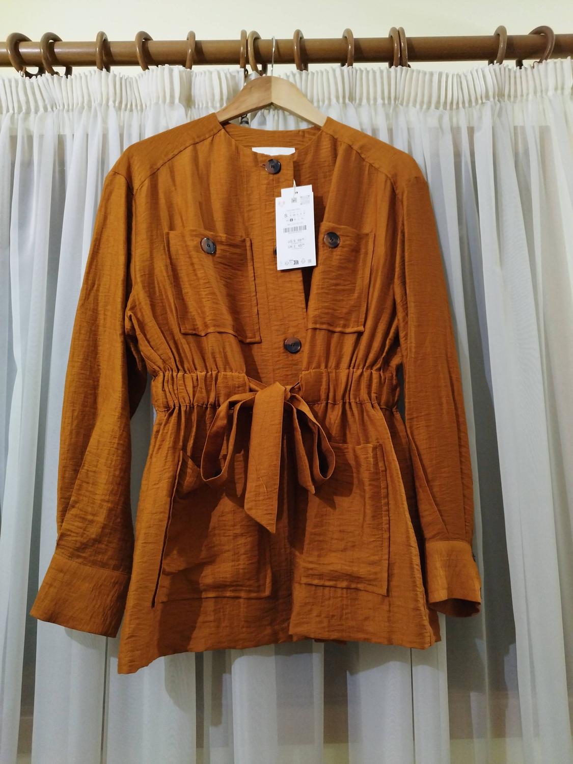 BELTED LINEN BLEND SAFARI JACKET - Image 3