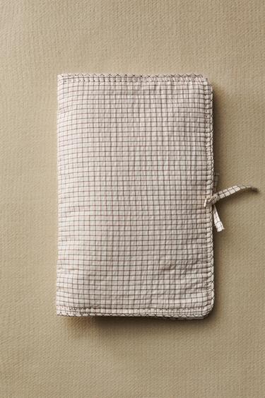 BABY WIPE HOLDER WITH STRIPES AND SQUARES - Oyster-white by Zara - Image 5