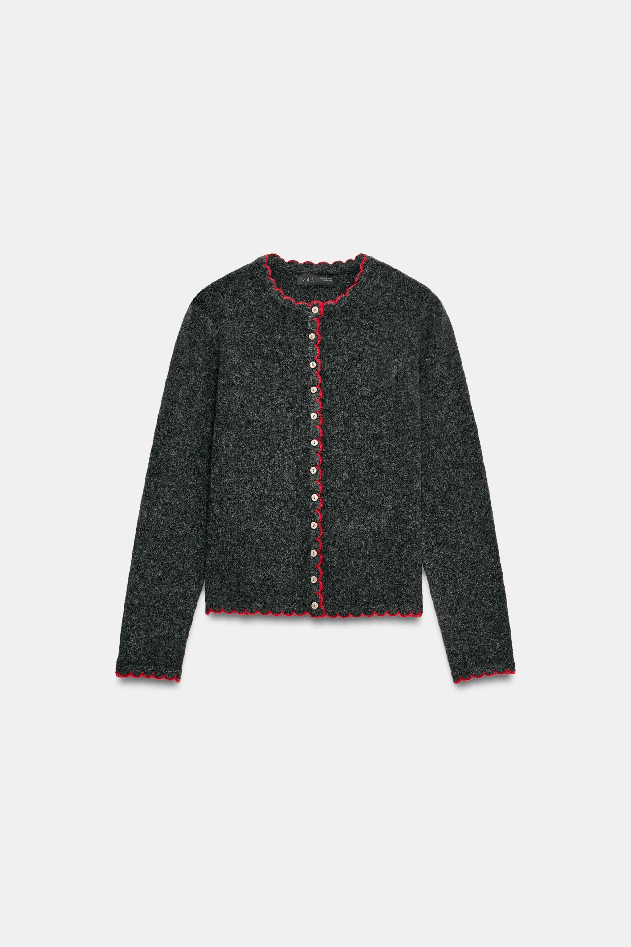 CARDIGAN WITH CONTRAST TRIMS