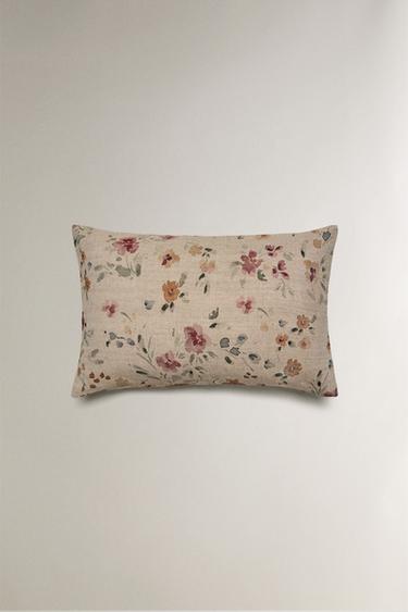 HOUSSE DE COUSSIN FLEURS - Beige clair de Zara - Image 3