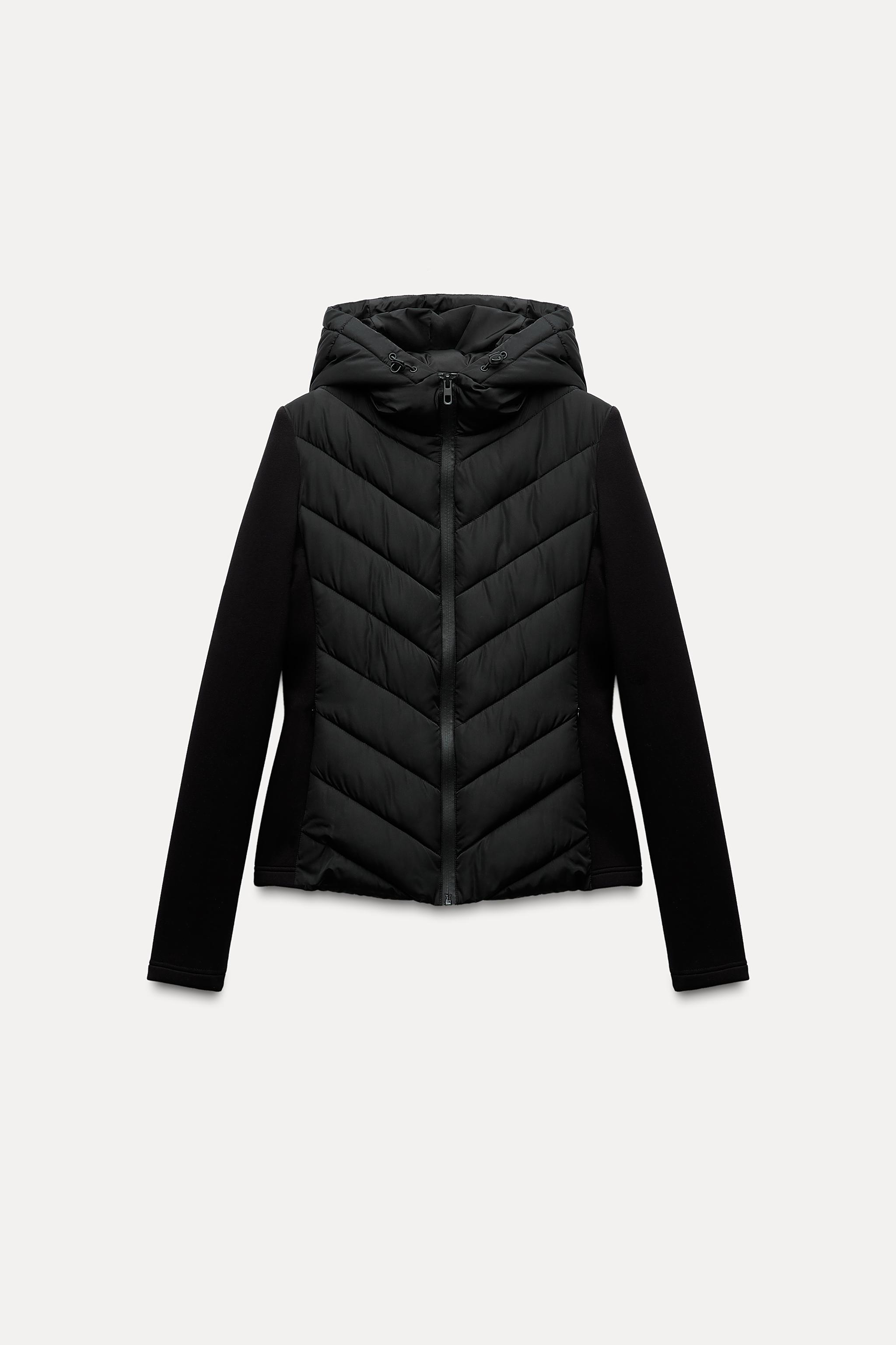 Black puffer jacket womens zara best sale