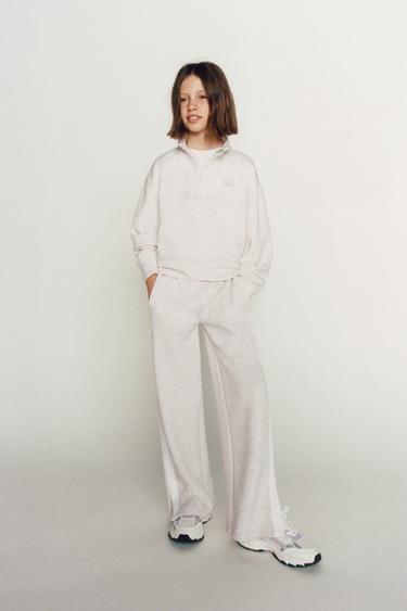 RAISED SLOGAN SWEATSHIRT - Sand / Marl by Zara