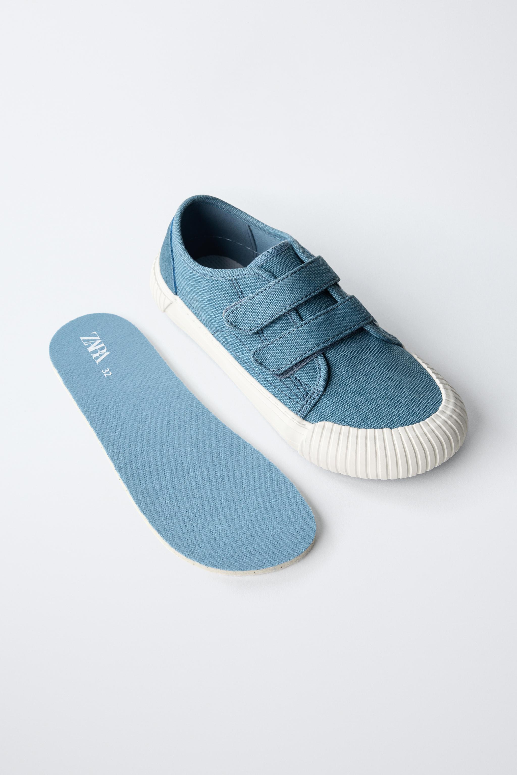 BAREFOOT COTTON SNEAKERS - Blue | ZARA United States