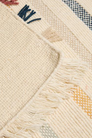 TAPIS ENFANT LAINE MULTICOLORE - Beige clair de Zara