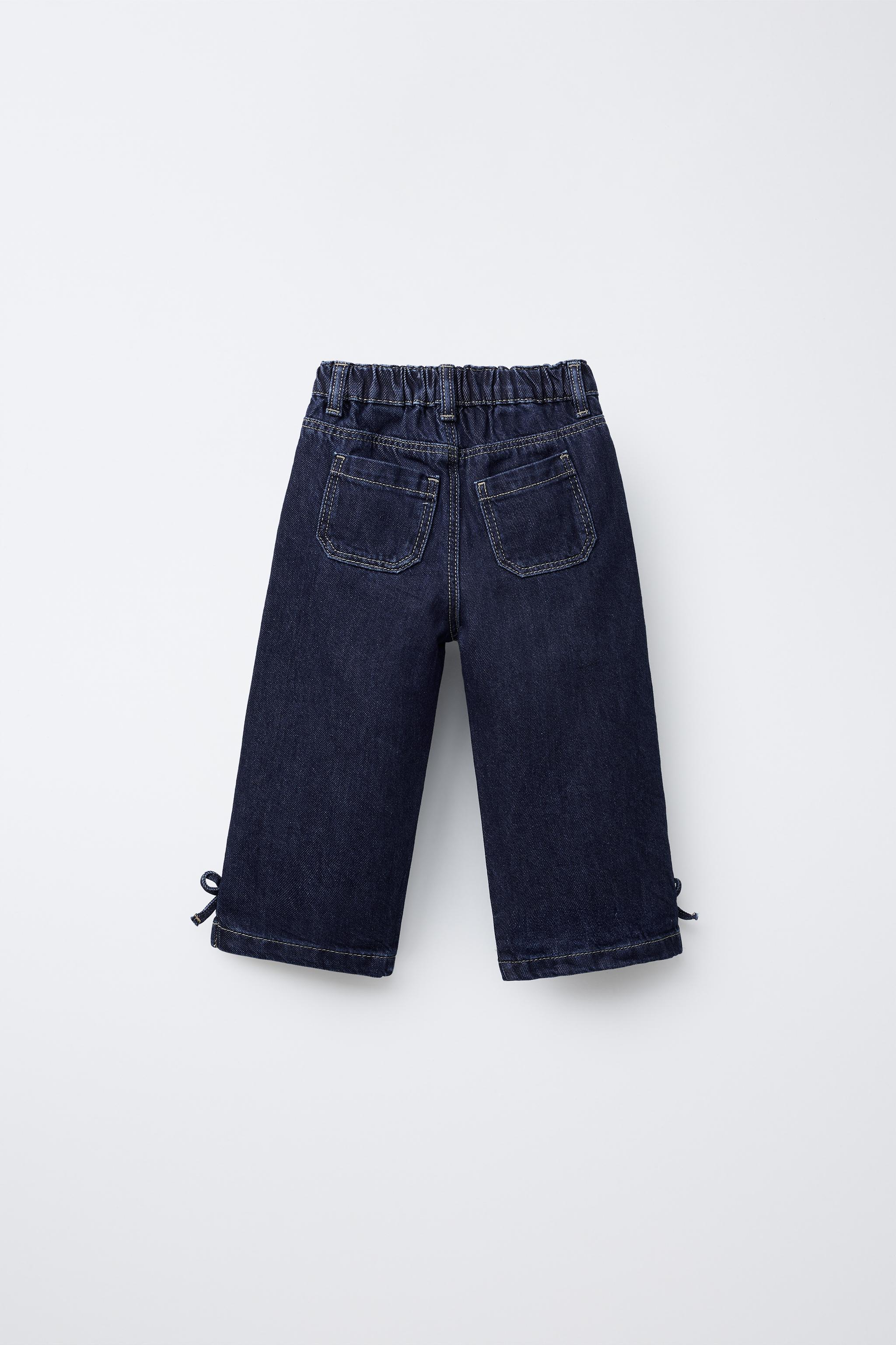 新品☆ZARA ザラ ハイライズデニムキュロットパンツ S, ブルー