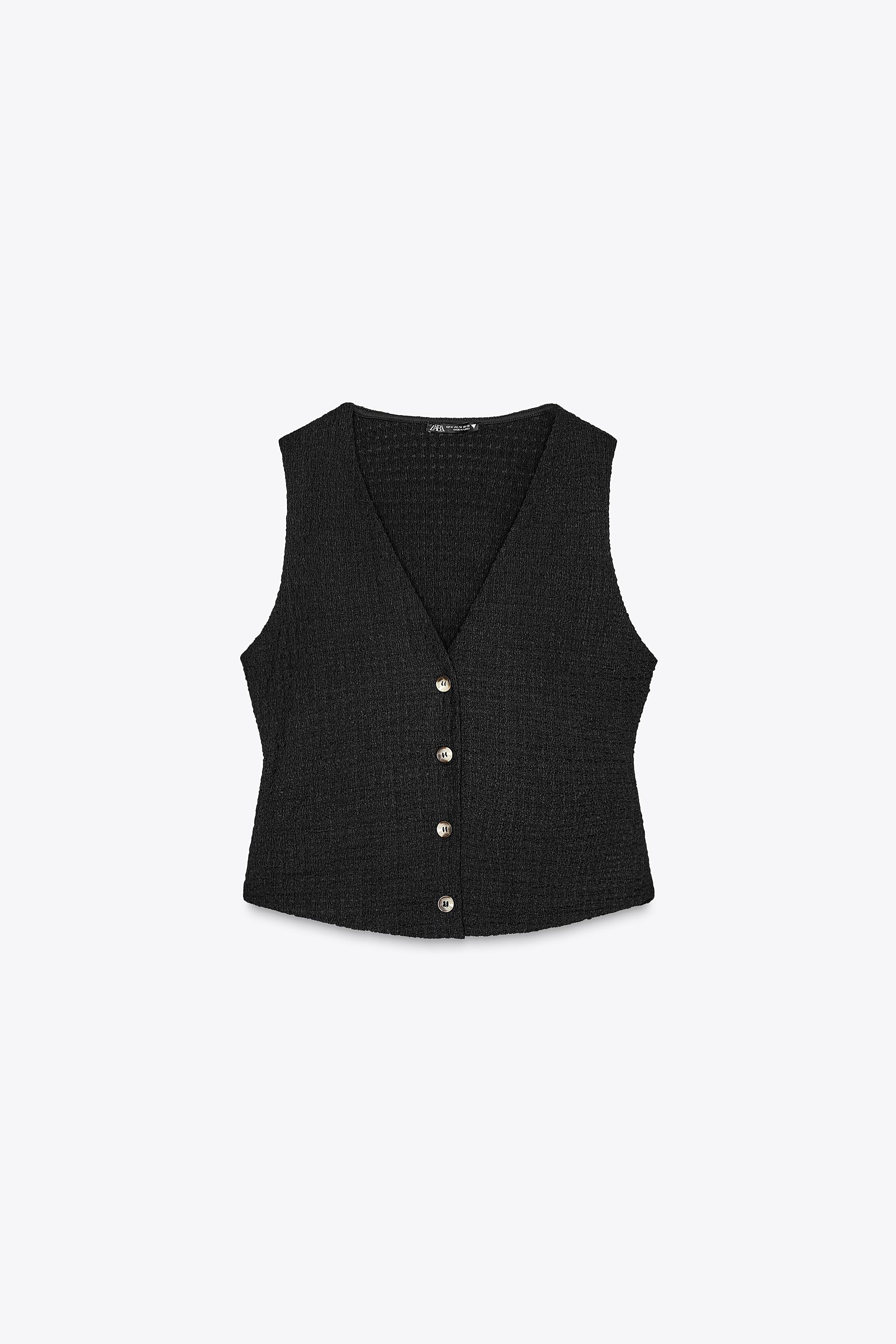 TEXTURED TOP - Black | ZARA Australia