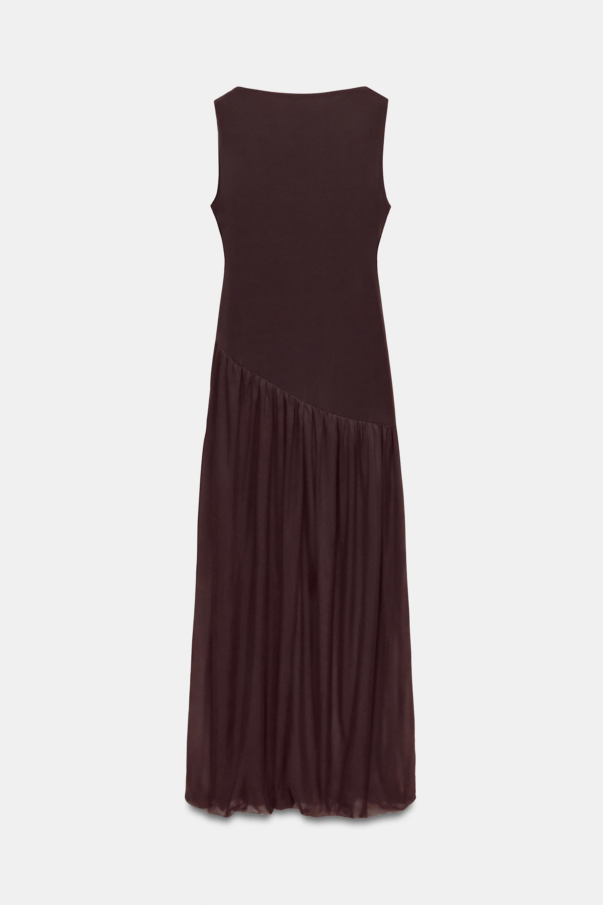 LONG COMBINATION TULLE DRESS - Pale pink | ZARA United States