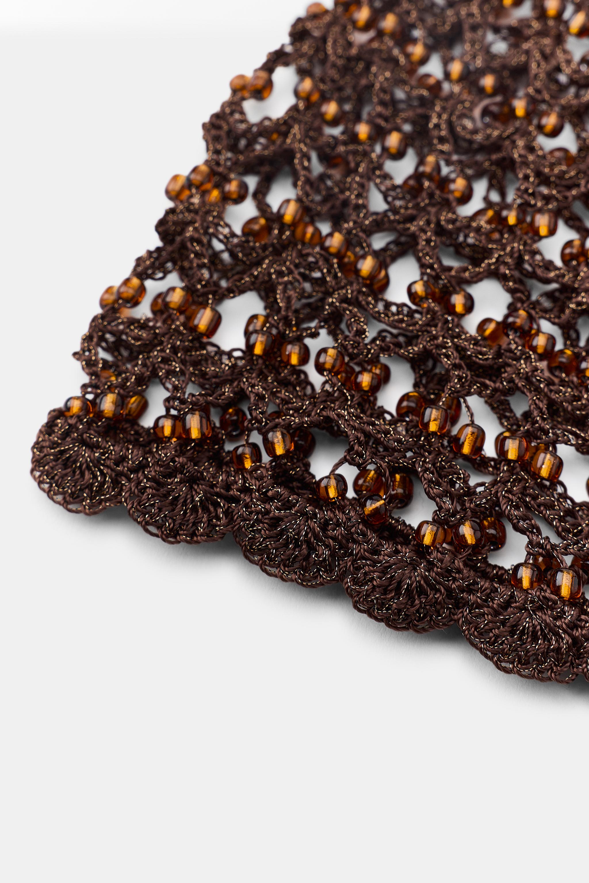 Женские кепки Zara CROCHET BEADED — фото 5