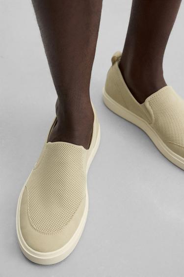 LACELESS TRAINERS - Bone White by Zara - Image 3