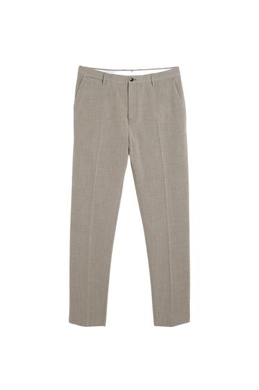 TEXTURED SUIT TROUSERS