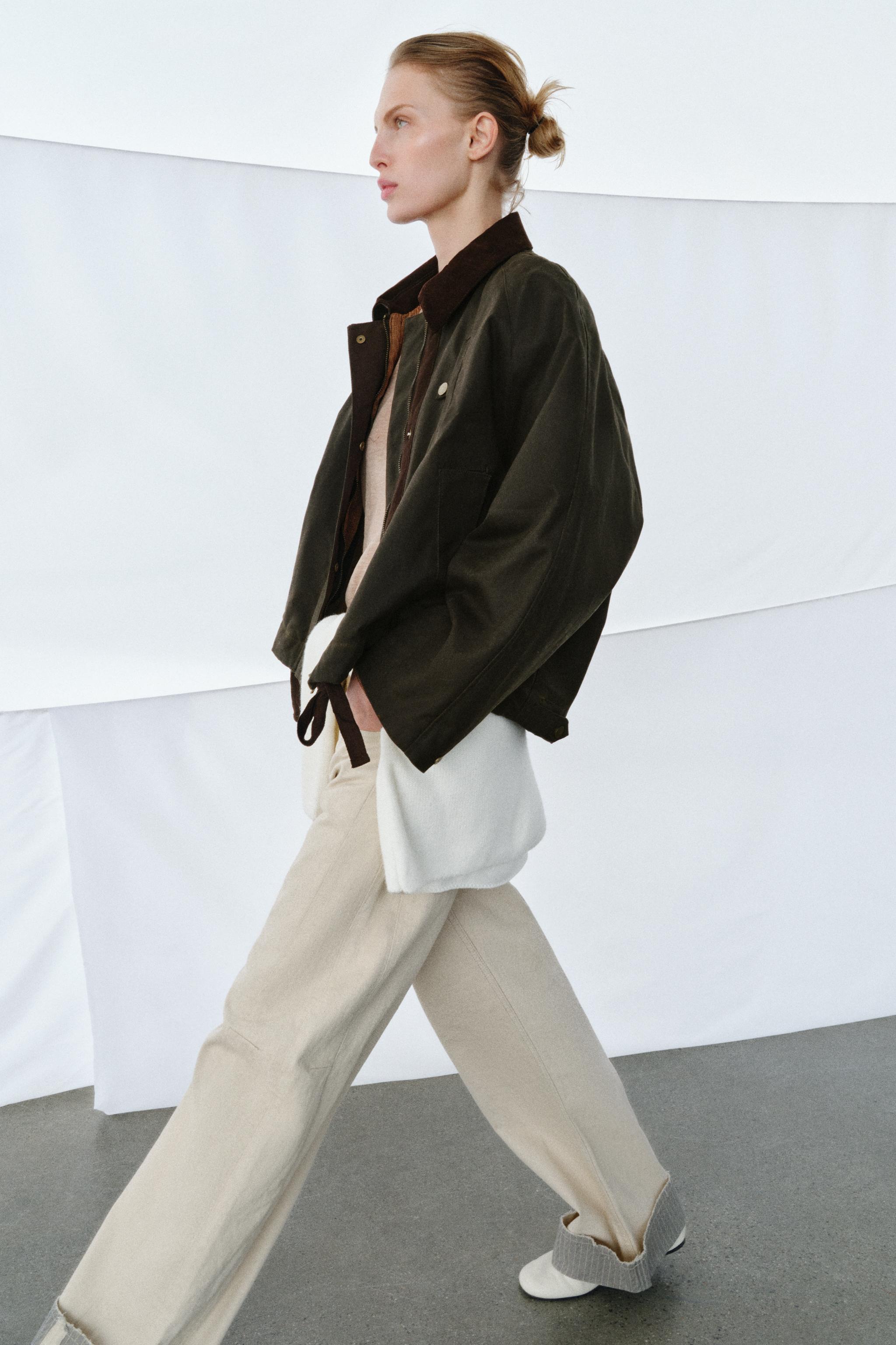 ZW COLLECTION ワックスジャケット - カーキ | ZARA Japan / 日本