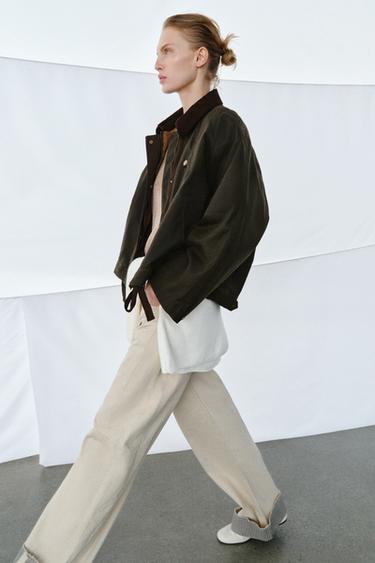 VESTE CIRÉE ZW COLLECTION - Kaki de Zara - Image 3