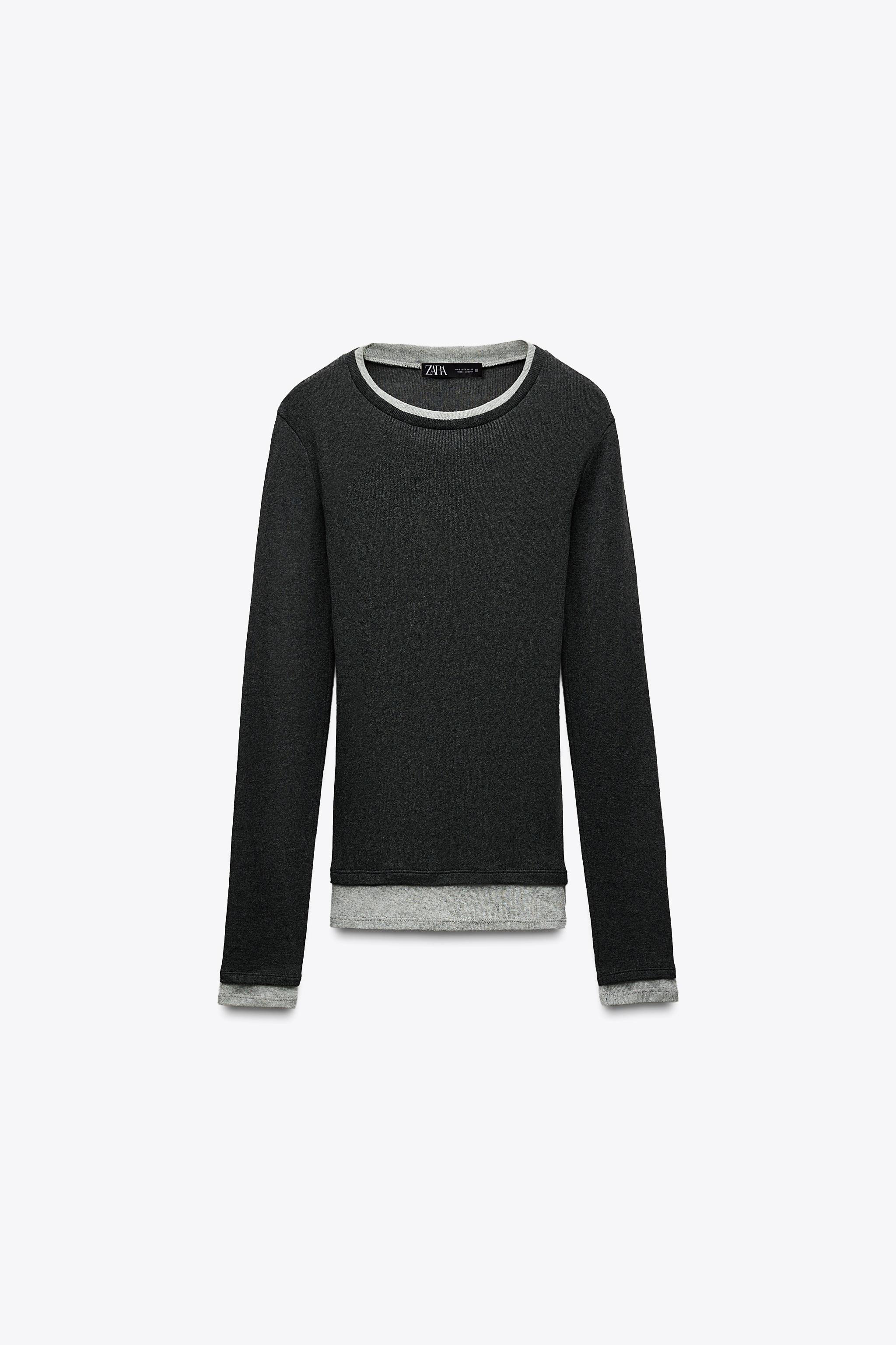 ダブルTシャツ - グレーマール | ZARA Japan / 日本