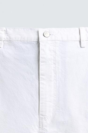 SHORT CHINO COUPE DÉCONTRACTÉE - Blanc de Zara - Image 8