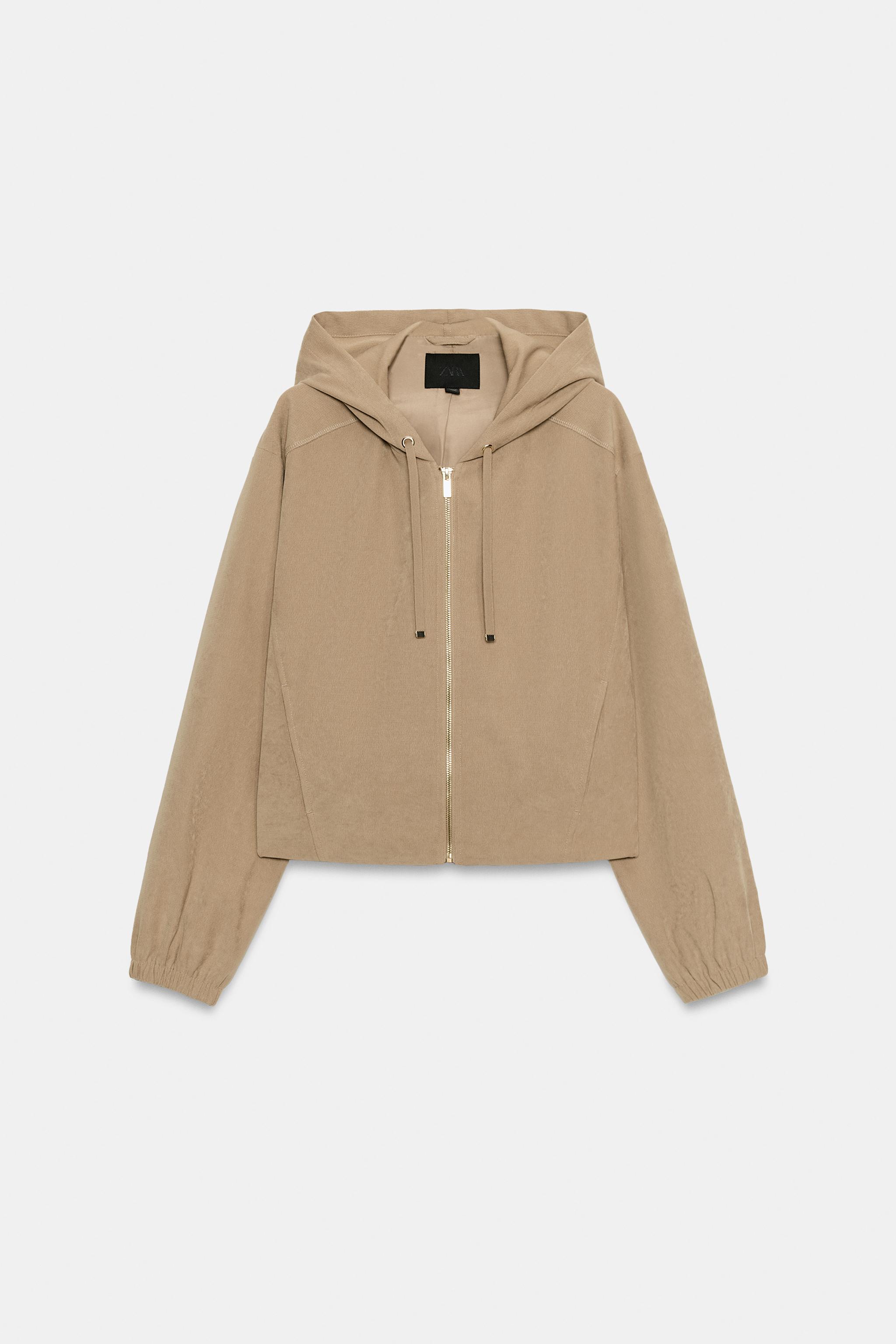 フード付きボンバージャケット - ライトキャメル | ZARA Japan / 日本