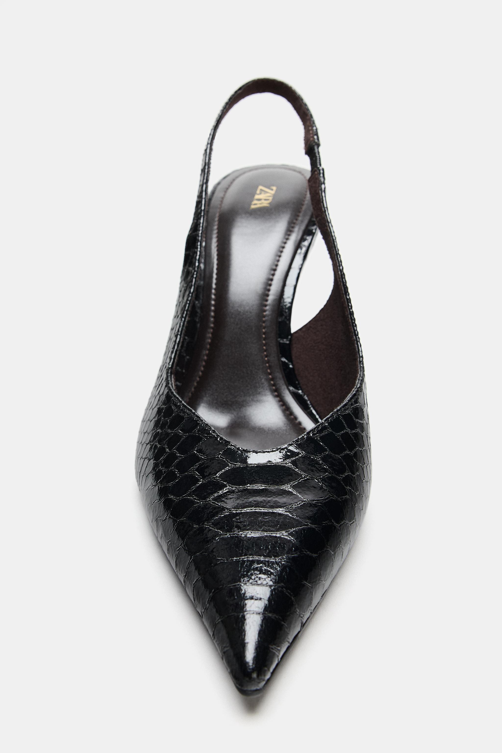 PRINTED SLINGBACK HEELS