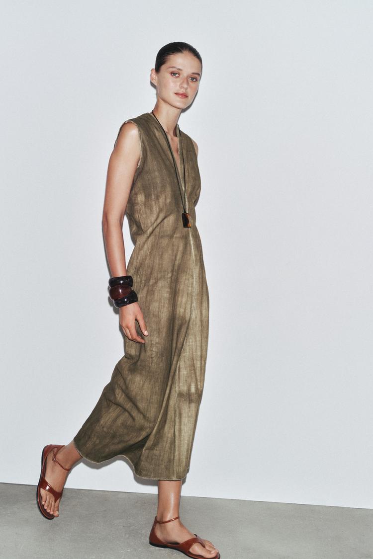 brown tie dye dress Boho Maxi for Women / Open Back Bohemian Summer Resort Outfit in Dark Grey full stretch mesh Brown Tie-Dye Dress - Trendy
