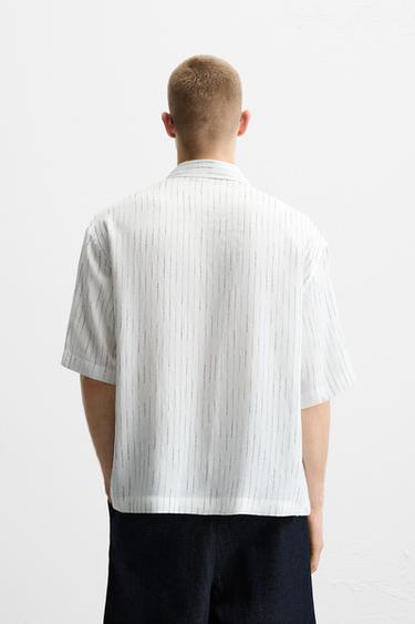 STRIPED SHIRT - White by Zara - Image 2