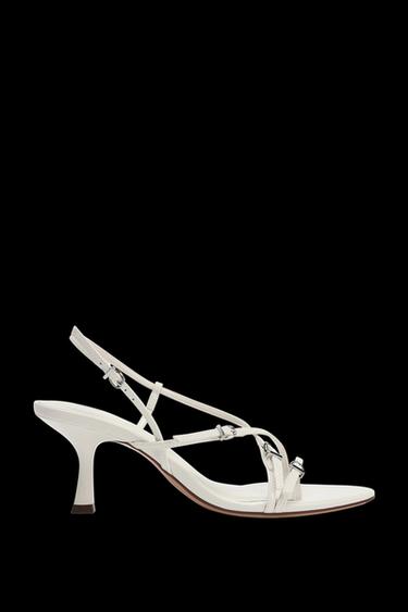 ABSATZSANDALETTE MIT SCHNALLEN - Weiß von Zara - Bild 0