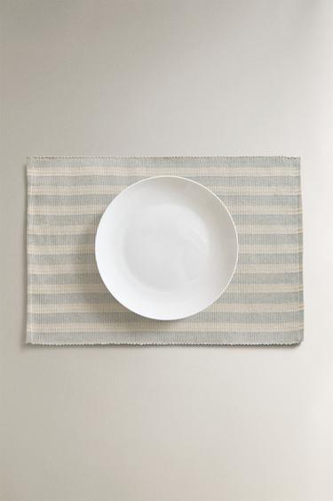 SET DE TABLE RAYURES (LOT DE 2) - Vert / Bleu de Zara - Image 4