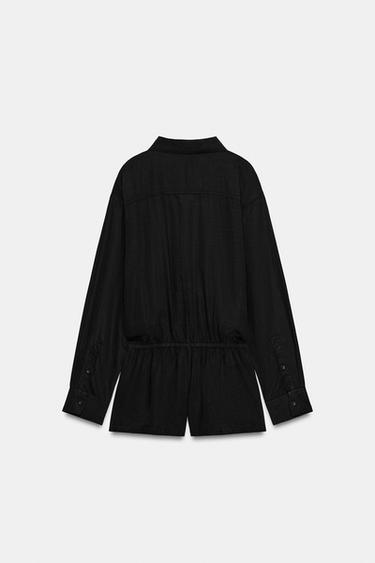 LYOCELL PLAYSUIT - Black by Zara - Image 6