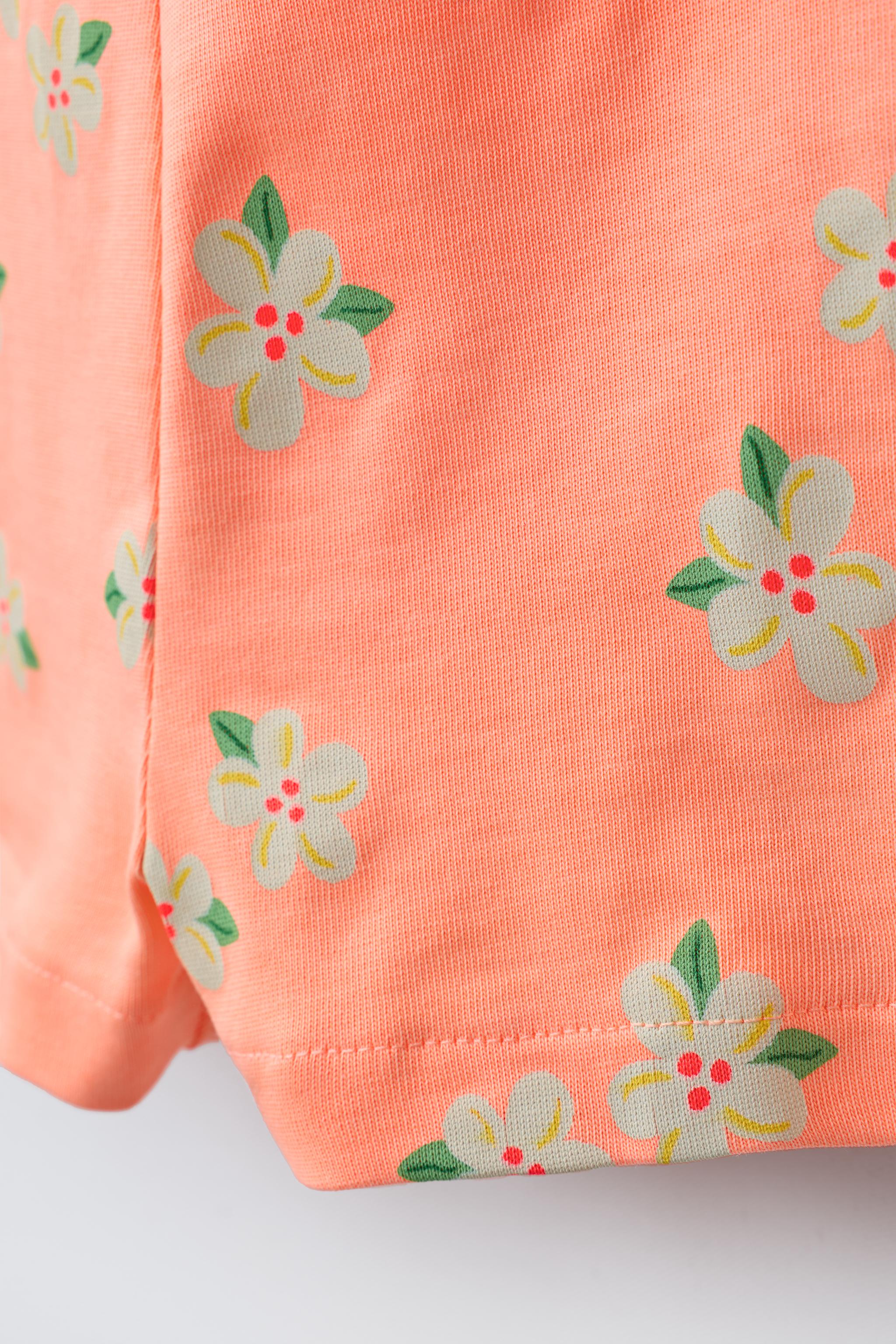 COMBI-SHORT À FLEURS