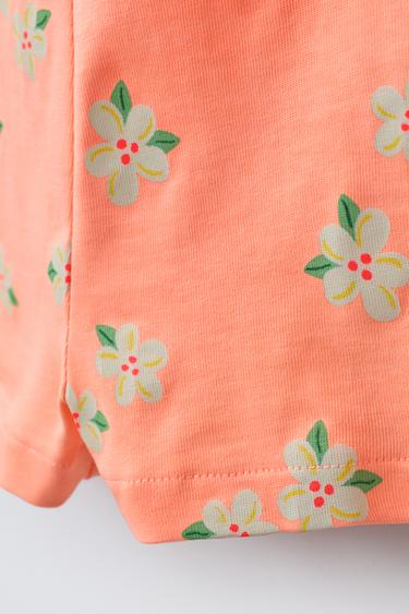 COMBI-SHORT À FLEURS - Mandarine de Zara - Image 3