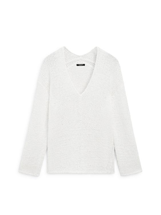 V-neck cutwork sweater from Zara - $160