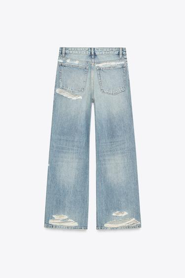 JEAN TRF BOYFRIEND DÉCHIRÉ TAILLE MOYENNE - Bleu de Zara - Image 2