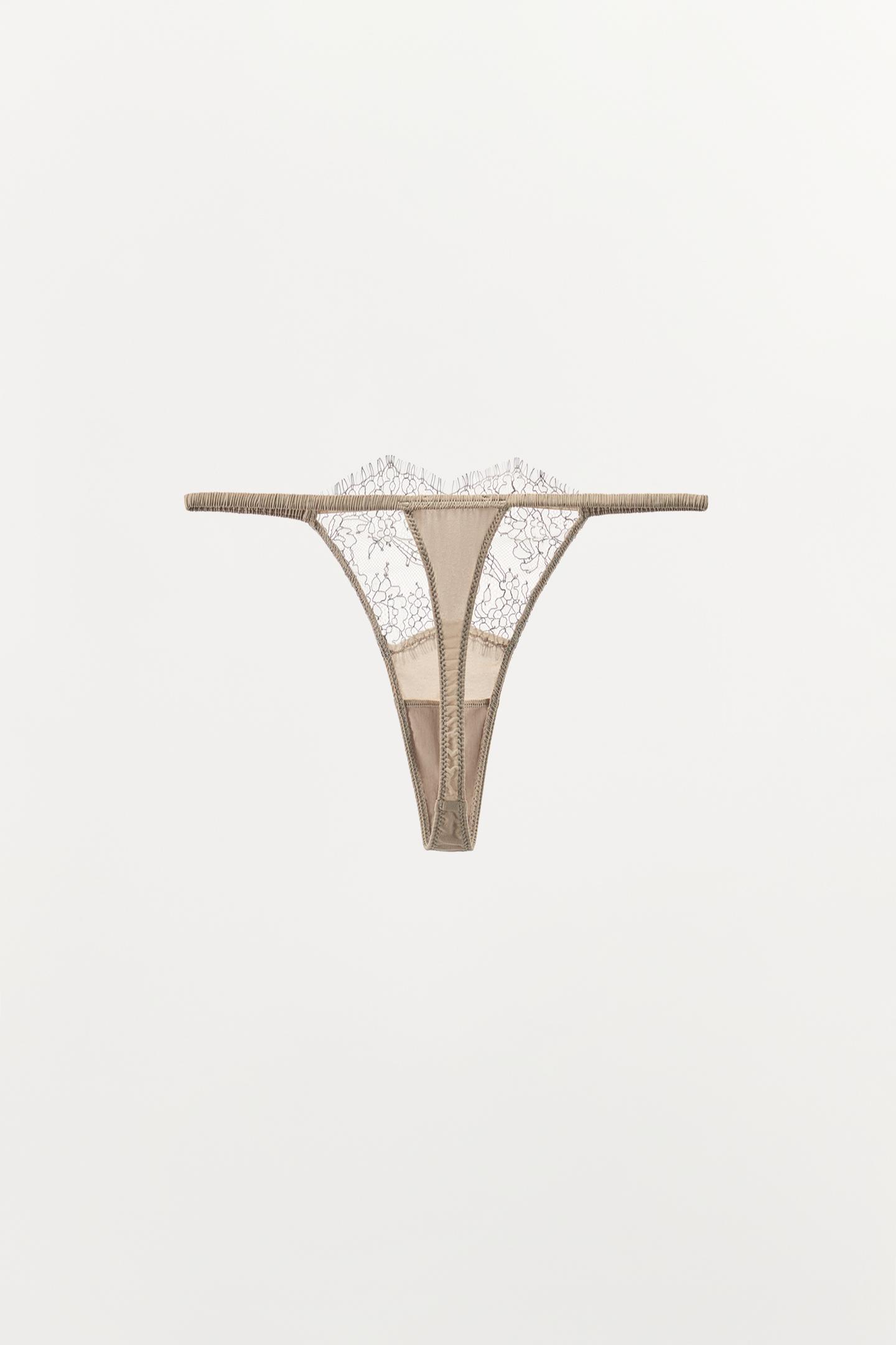 Трусы-стринги Combination, кружево — Zara, цвет: Серый / Синий — фото 5