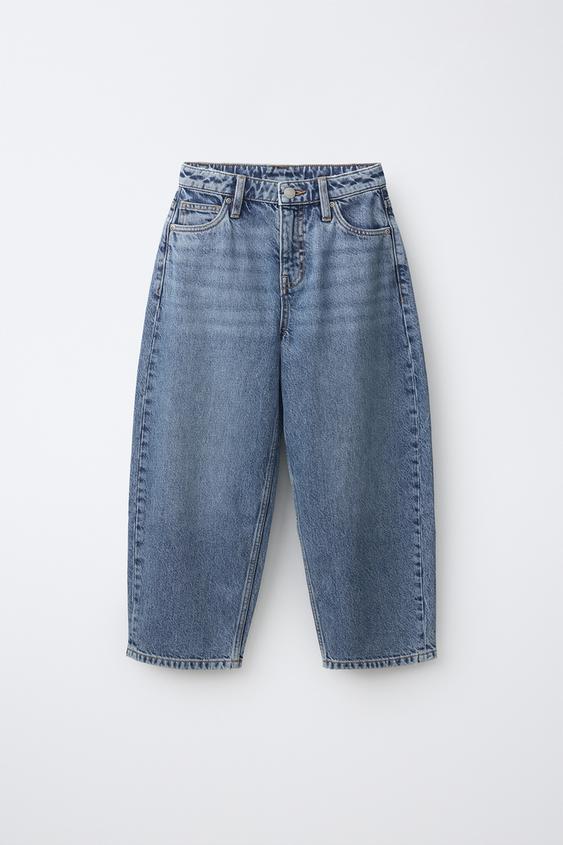 JEANS BALLOON BORDADO FRUIT OF THE LOOM™ - Azul de Zara - Imagen 0