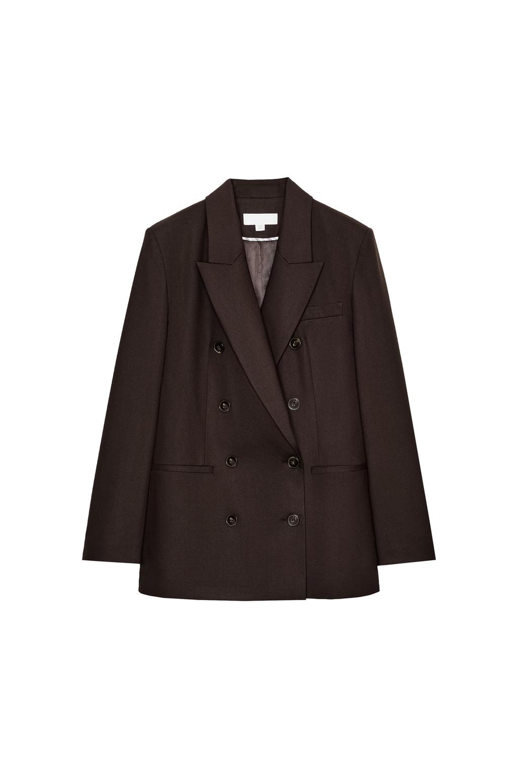 DOUBLE BREASTED BLAZER WITH SHOULDER PADS - image 3