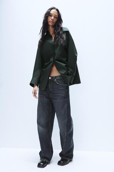 CAMISA OVERSIZE POPELÍN - Botella de Zara