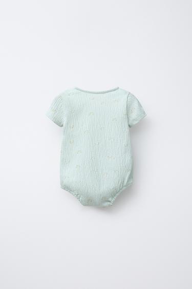 BODY CROISÉ TEXTURÉ ARC-EN-CIEL - Vert d'eau de Zara - Image 1