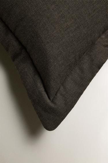 COTTON AND CASHMERE CUSHION COVER - Dark grey by Zara - Image 1