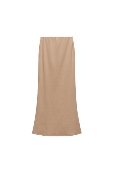 RIBBED LONG SKIRT