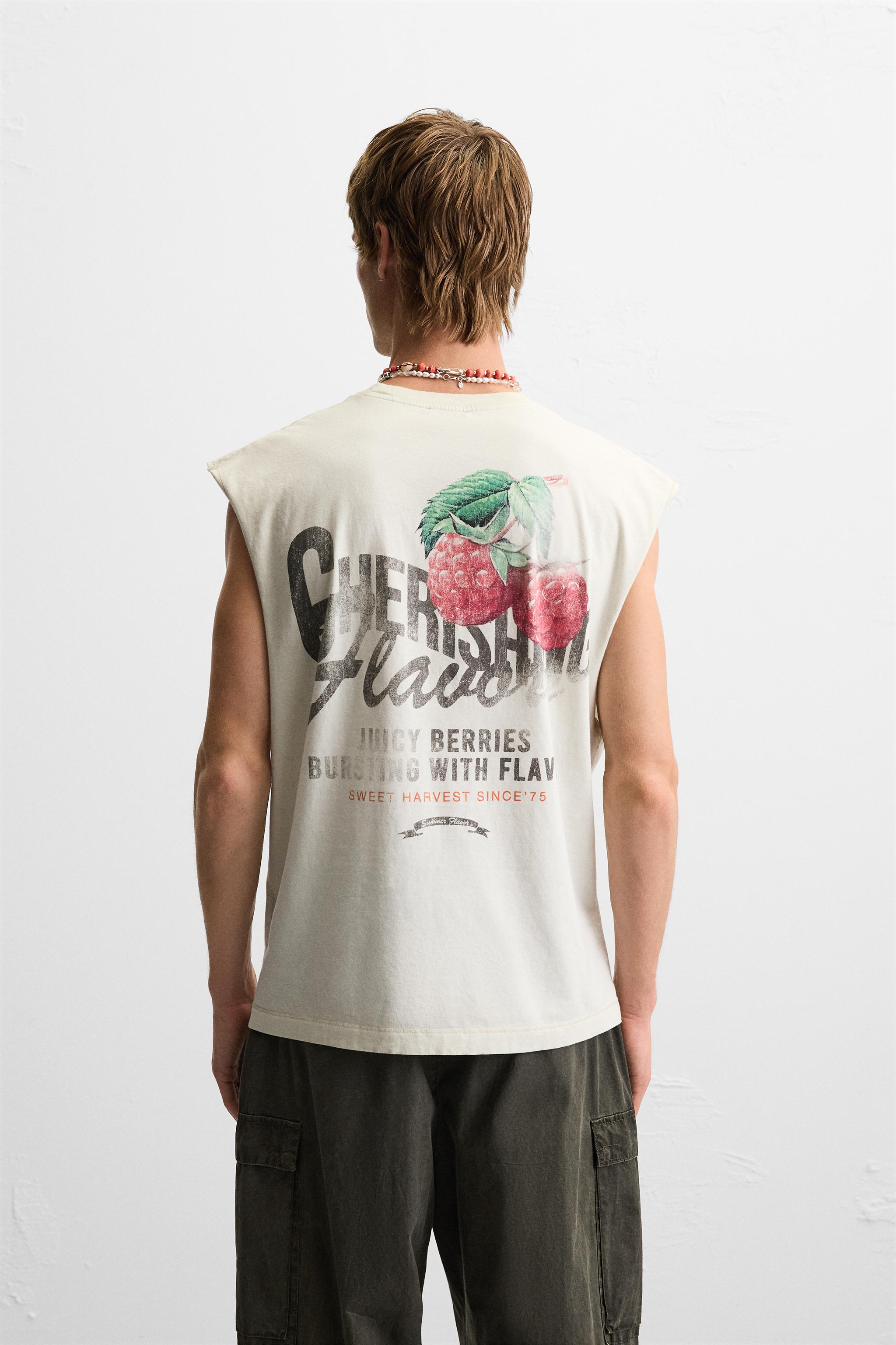 ZARA ボタニカルプリント　タンクトップ　ノースリーブ　ブラウス ZARA ボタニカルプリントタンクトップノースリーブブラウス