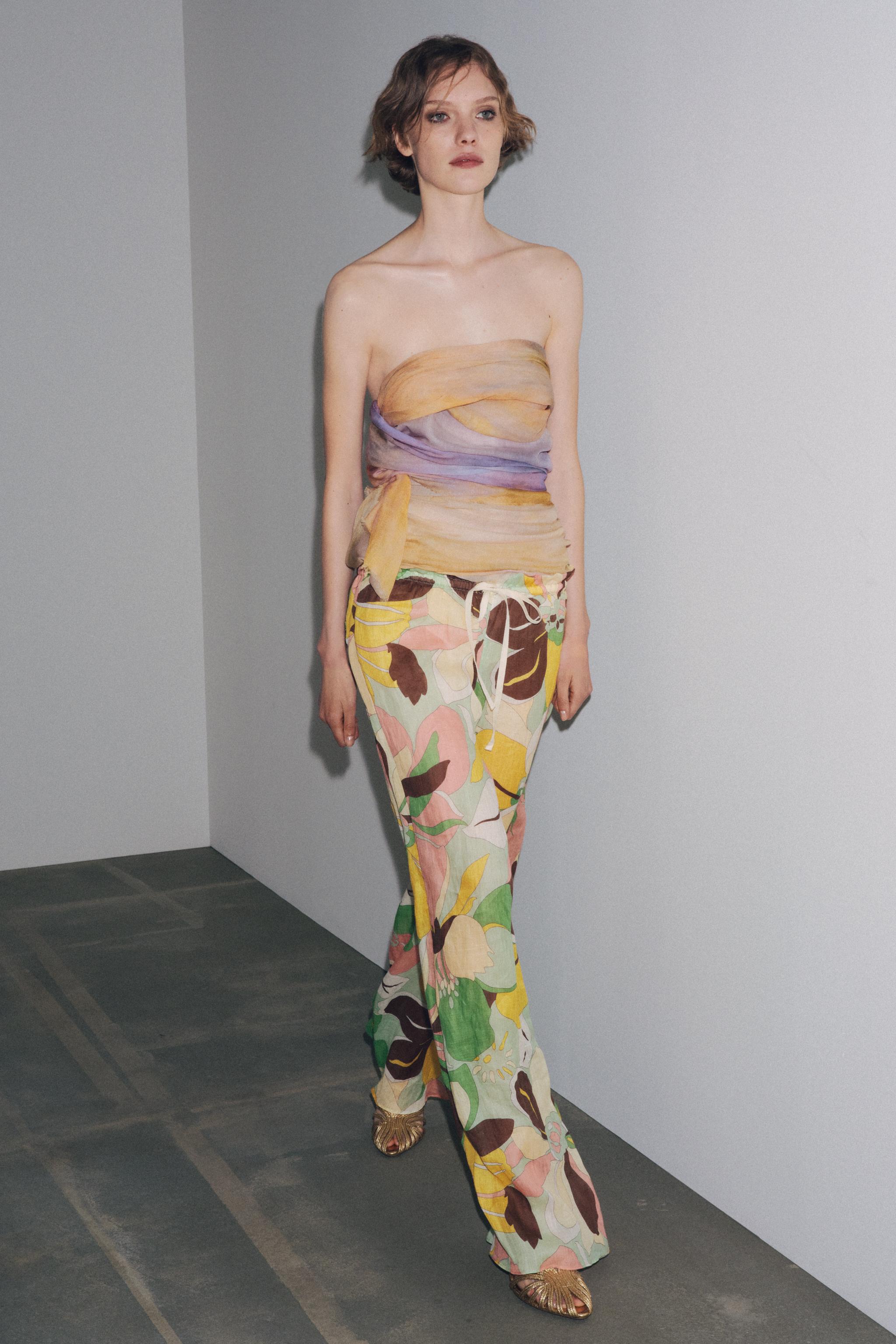 PANTALON IMPRIMÉ FLEURS RAMIE ZW COLLECTION